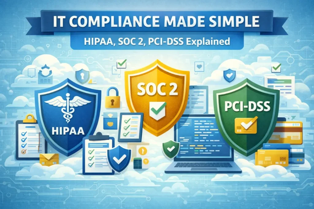 IT Compliance Made Simple: HIPAA, SOC 2, PCI-DSS Explained