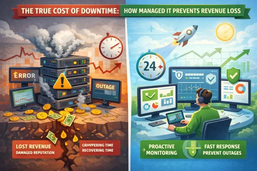 The True Cost of Downtime: How Managed IT Prevents Revenue Loss