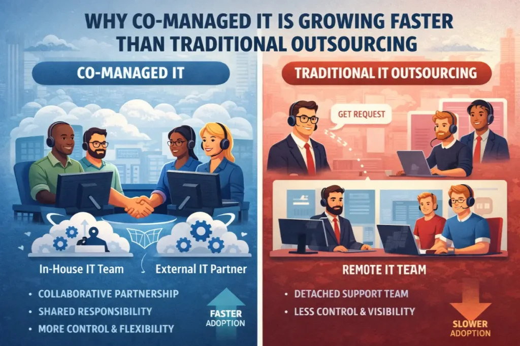 Why Co-Managed IT Is Growing Faster Than Traditional Outsourcing